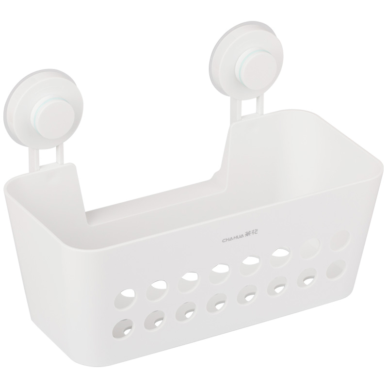 茶花收纳篮免打孔毛巾浴室置物架厕所挂件强力无痕255008