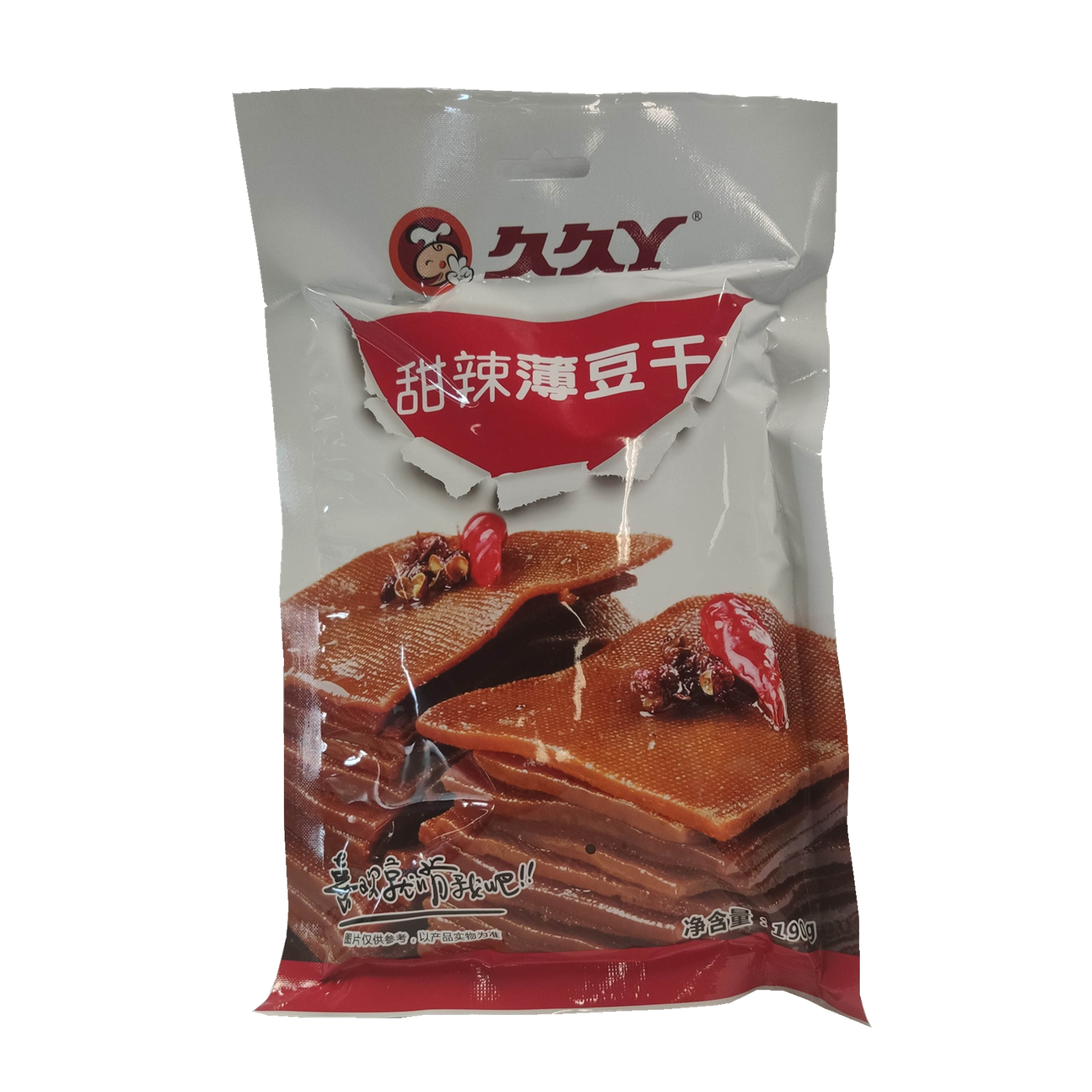 久久丫 甜辣薄豆干 190g