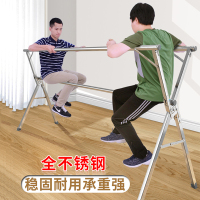 不锈钢落地晾衣架卧室内伸缩阳台晒被子神器家用凉衣杆折叠晒衣架