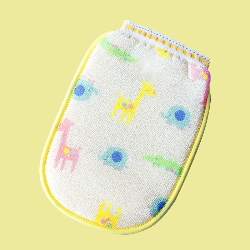 洁神儿童洗澡巾嫩黄色参数