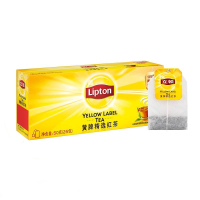 立顿Lipton 红茶 茶叶 黄牌精选经典 斯里兰卡红茶 冲饮袋泡茶包2g*25包