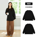 棉的美学(Miandemeixue)M12-1 黑咖啡【竹节棉肌理感】 M-宽松款【推荐120-140斤】