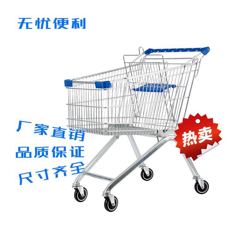HIBRIGHT超市购物车手推车美式带凳仓库小型手推理货车大中小号
