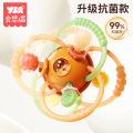 曼哈顿手抓球婴儿早教0-1岁宝宝3到6个月抓握玩具硅胶4可咬磨牙棒 超柔软型【6代升级抗菌】活力橙