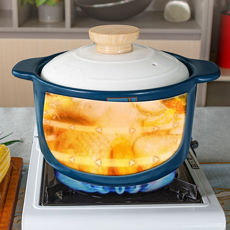 张小泉瓷心蓝韵煲-4.2升C33060100高清大图