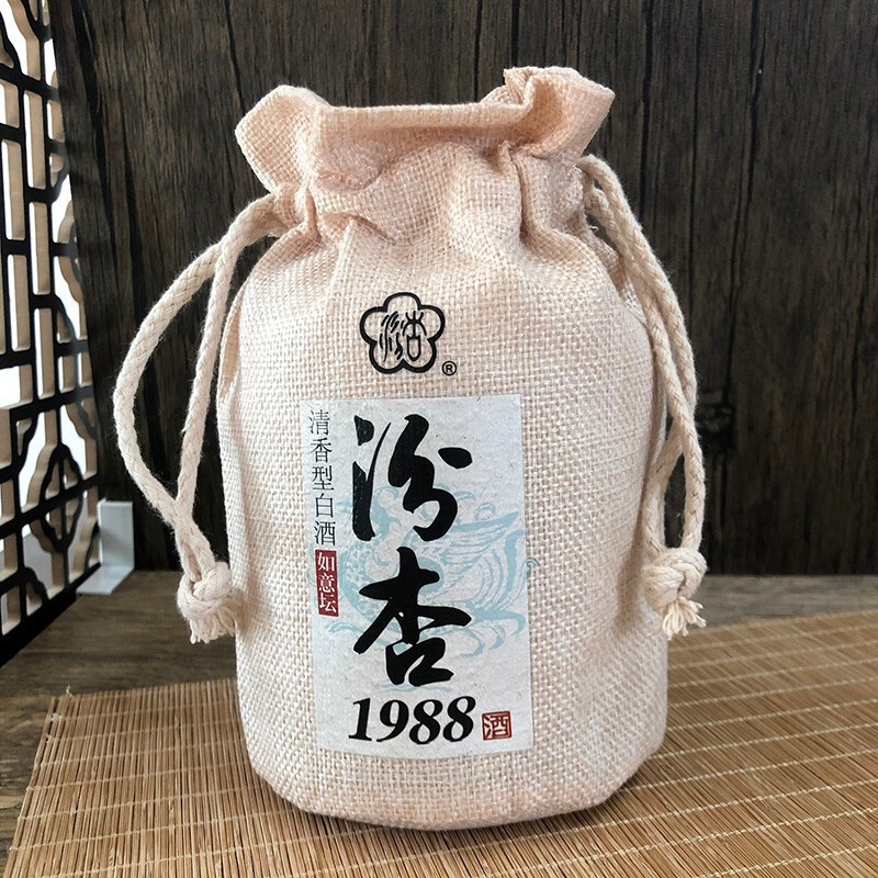 山西杏花村汾杏1988如意坛53度清香型白酒475ml单瓶装