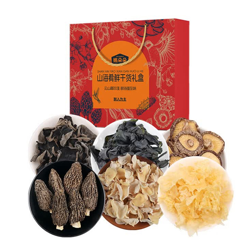姚朵朵干货礼盒有机食材煲汤用料山海肴鲜干货组合装350g高清大图