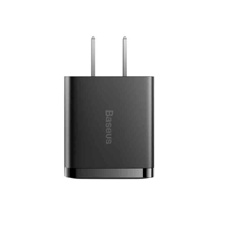 倍思双口充电头USB插座多口快充5V2A/1A充电器插头 适用iPhone15/14/13华为小米安卓手机iPad平板