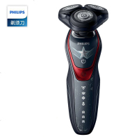 飞利浦(Philips) 电动剃须刀MVL5598/69 漫威系列美国队长版 旋转式三刀头充电刮胡刀 全身水洗 多效理容