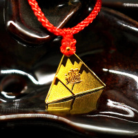 素竹 足金/黄金金条 足金金山1克金条 投资收藏赠礼