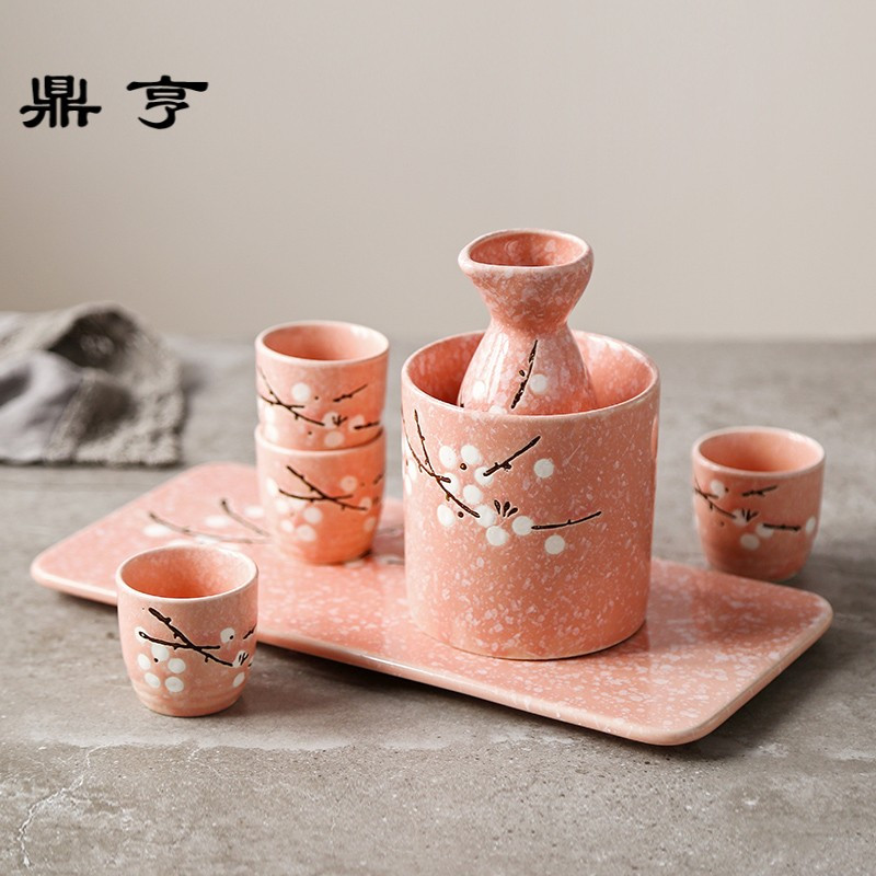 鼎亨日式和风温酒器清酒具礼盒套装小酒壶陶瓷寿司店餐馆白黄酒小
