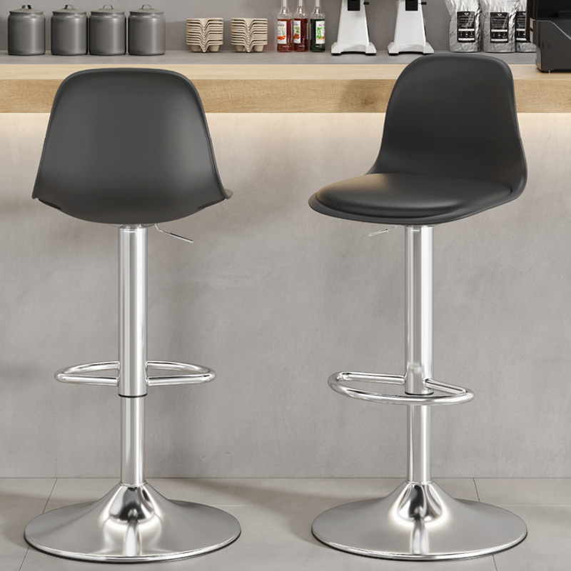 不锈钢轻奢吧台椅现代简约岛台吧椅升降凳子店面吧凳收银椅高脚凳 吧台椅 SHX-02 把高清大图