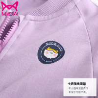 猫人春秋新款儿童休闲外套女童运动外套学院风薄外套