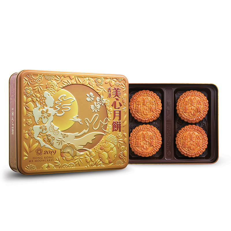 中国香港美心双黄白莲蓉月饼740克