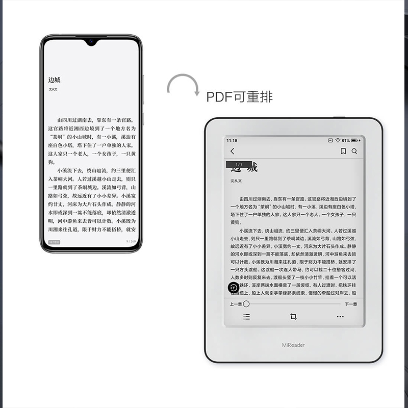 [官方旗舰店]小米多看电纸书 16GB内存 多看电纸书多看阅读海高清大图