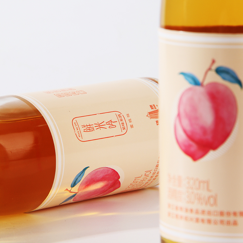 [新品]塔牌 米酒鲜米吟桃子味320ml瓶装糯米酒米露3.5度低度 甜酒