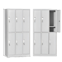 华豫汇阳 -六门更衣柜储物柜（加厚冷轧钢）1800*900*420