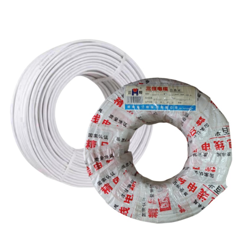 三恒 双芯单股铜芯电线BVVB 2×4mm²×100m 卷