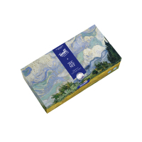 Tempo/得宝 洁面棉柔巾 盒抽1层*70抽 大都会艺术博物馆联合系列《麦田与丝柏树》棉柔巾