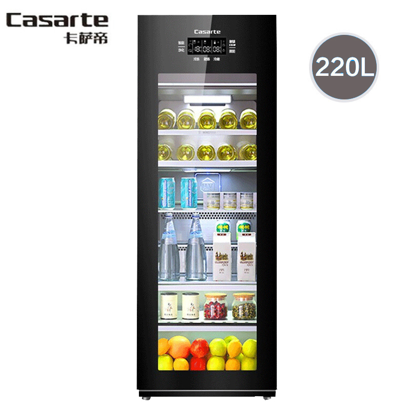 Casarte卡萨帝冰吧 LC-220JE 冷柜红酒柜立式冰柜茶叶冷藏柜保鲜柜家用 冰吧办公室冰箱小冰箱饮料展示柜高清大图