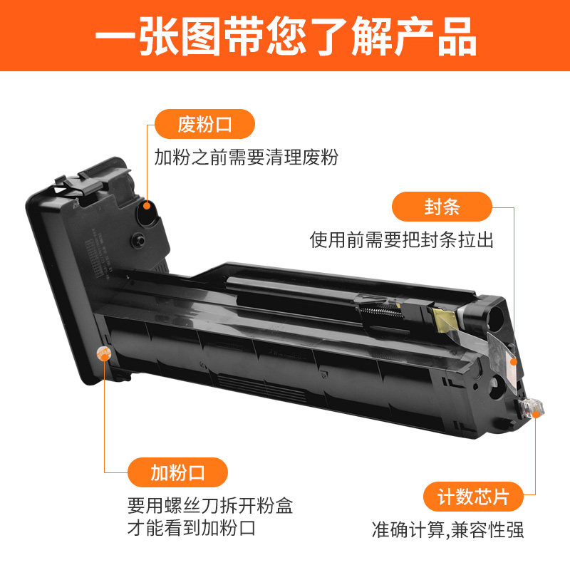 华印优品437n/437dn/437nda粉盒/W1333A(1333A黑色粉盒 印量约7500页)高清大图
