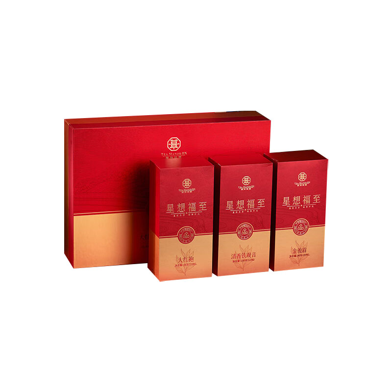 华祥苑(EMPEREUR) 星想福至 金骏眉+大红袍+清香铁观音组合 264g