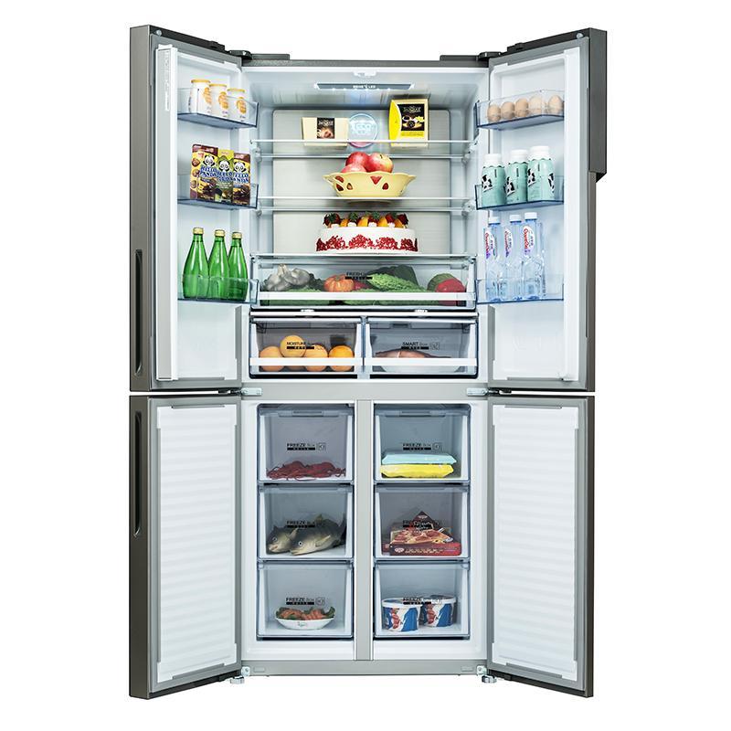 美菱冰箱bcd415wup9b415升十字对开门风冷冰箱星河银