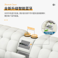 兰秀家居 床 现代简约轻奢真皮床实木床双人床1.8米多功能家用储物主卧床1.5m欧式大床软包卧室家具意式极简皮艺床婚床