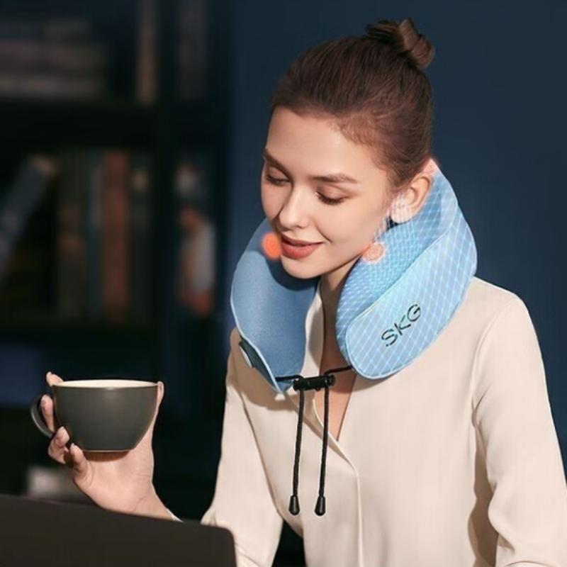 SKG颈椎热敷披肩肩颈揉捏脖子护颈部仪枕头记忆棉U型枕 BP3高清大图