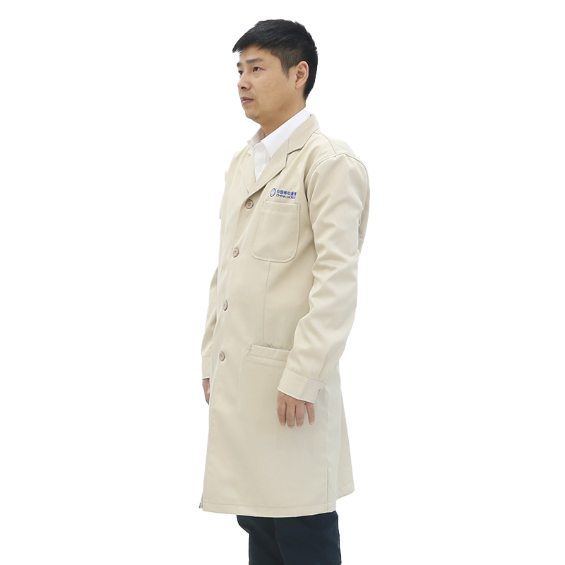 燕舞 BD2AN722101B1F 男式防静电工作大褂 定制款 165-190码（计价单位：件）米白色高清大图