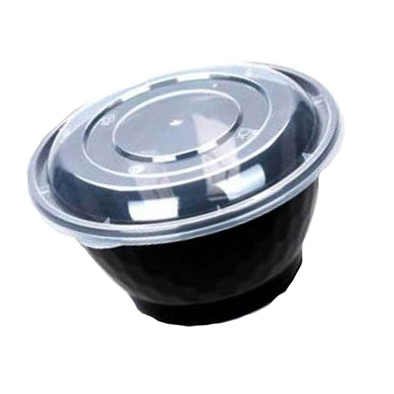 儵忽 一次性黑色圆形密封盖打包小盒 RY-50 1500ml 150套/ 1箱高清大图