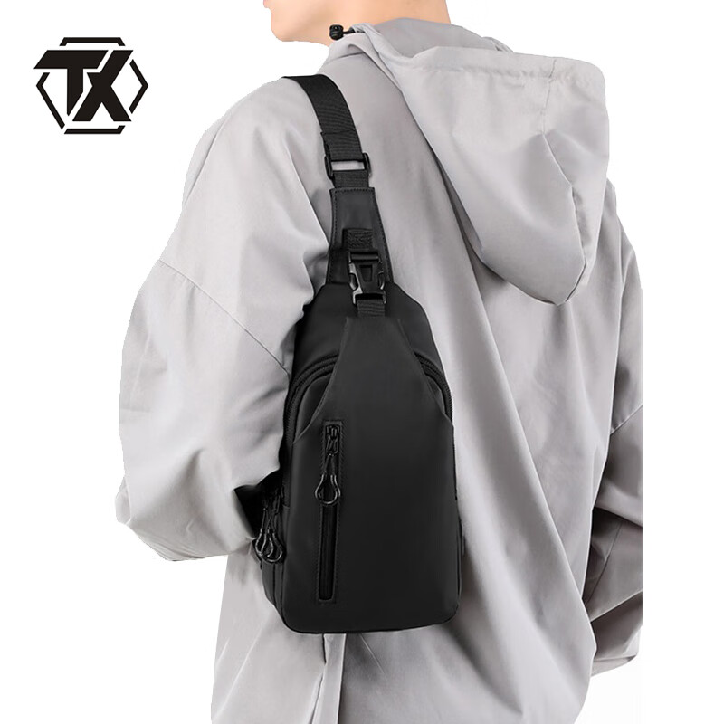 铁迅单肩包 T9 黑色/绿色/灰色 个 均色