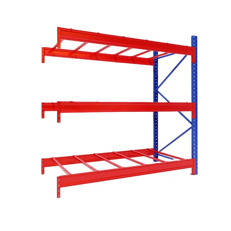 臻远 ZY4121495重型货架仓储高位货架单层称重1000kg 蓝橘色副架3层