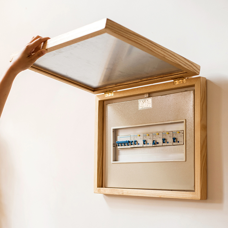 电表箱装饰画黑板吸铁磁性留言板免打孔遮挡配电箱电源开关盒 电表箱黑板框(52*72*6cm)绿 其他尺寸高清大图