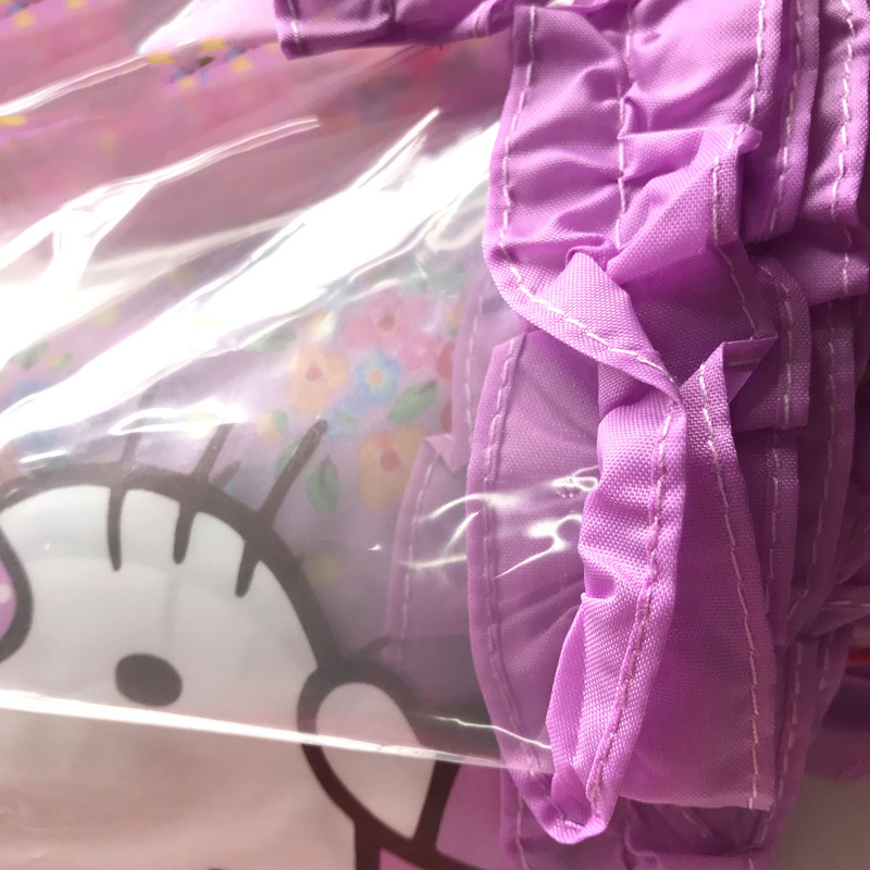 HelloKitty凯蒂猫秘密花园儿童雨伞涤纶材质紫色长柄1个装儿童雨具雨伞女童卡通晴雨伞幼儿园小学生小孩宝宝公主伞