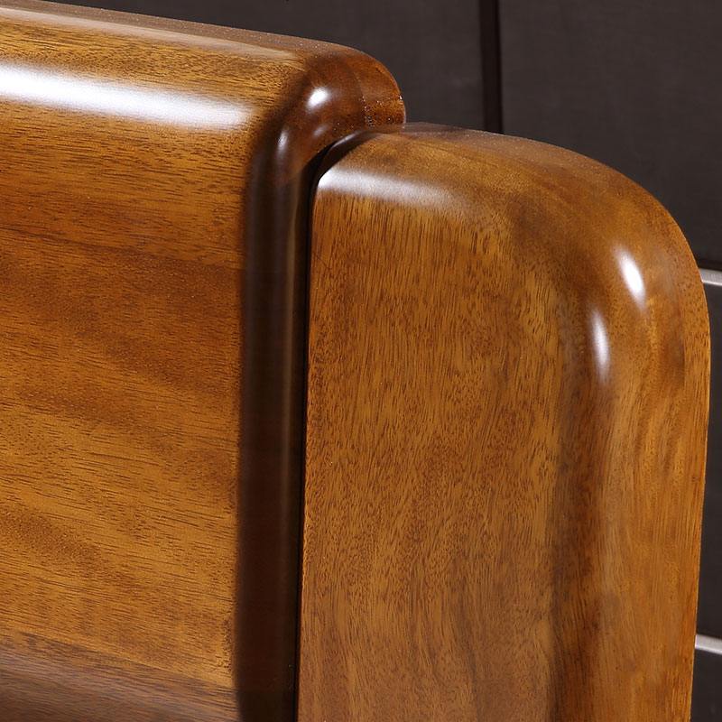 金丝胡桃木实木床主卧新中式家具双人18米15m现代简约轻奢大床