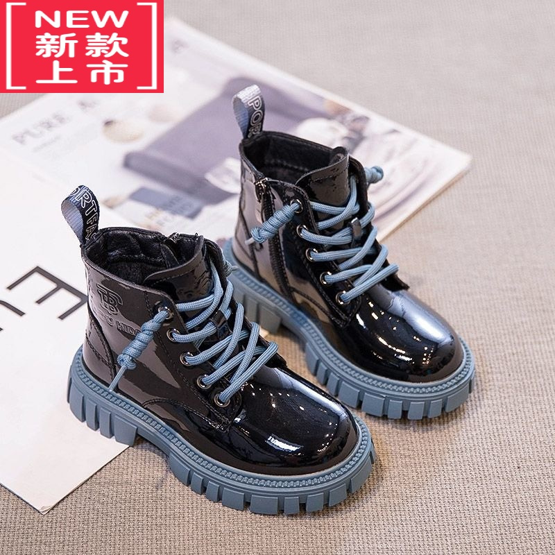 可莉允女童鞋马丁靴2022春秋款新款儿童靴子短靴秋季鞋子宝宝英伦风单靴