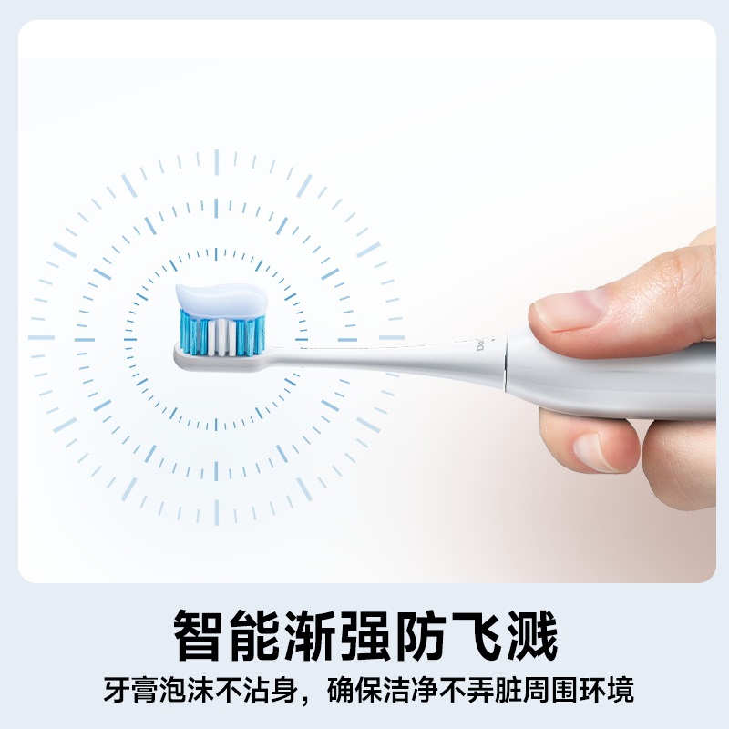 松下电动牙刷3档清洁模式去渍呵护牙龈超长续航可视电量滑动解锁 情侣送男女朋友生日礼物 EW-DC032 白高清大图