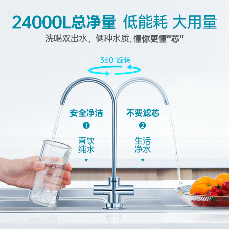 [全屋净水套餐]安吉尔哪吒500G净水器+安吉尔全屋净化前置过滤器J3217-GWG-4000