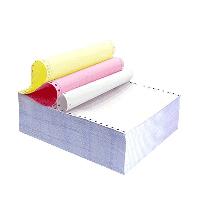 章楷 电脑打印纸241三联三等分 彩色 800页/箱高清大图