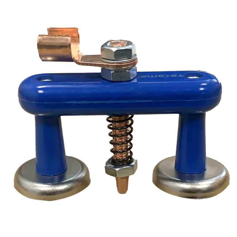 高松takama 双头强磁紫铜搭铁 地线磁铁电焊多功能接地磁铁焊工吸铁石电焊夹工具 604102高清大图