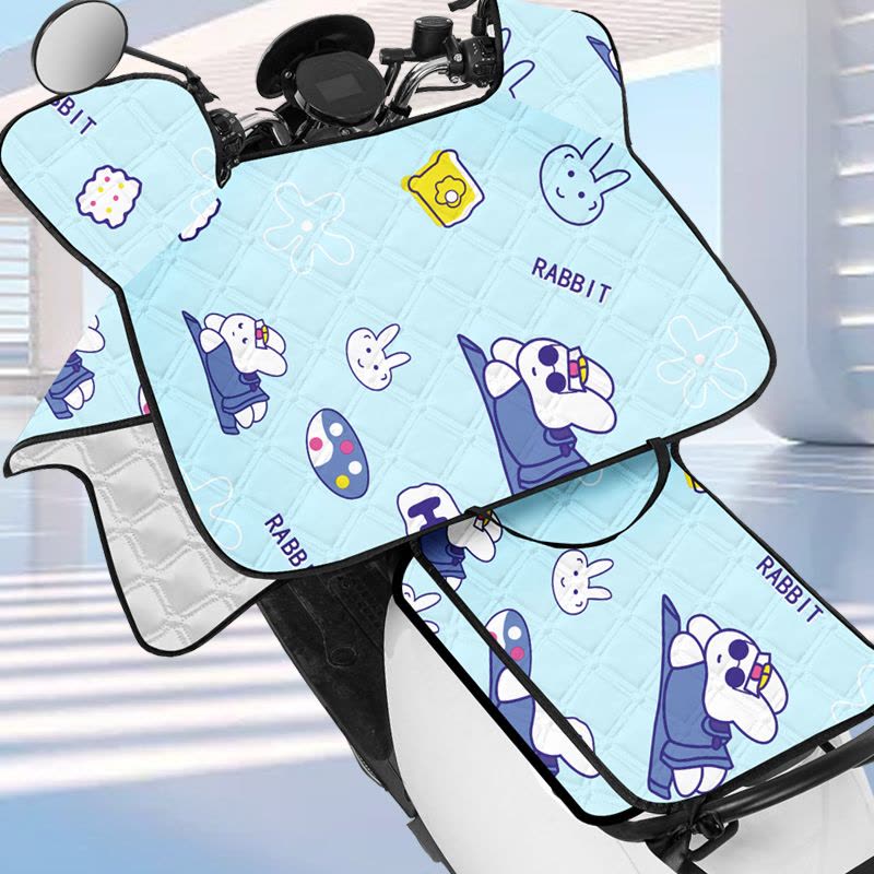 [补贴10%]电动摩托车挡风被夏季罩薄款电瓶车防水防风防雨春秋遮阳四季图片