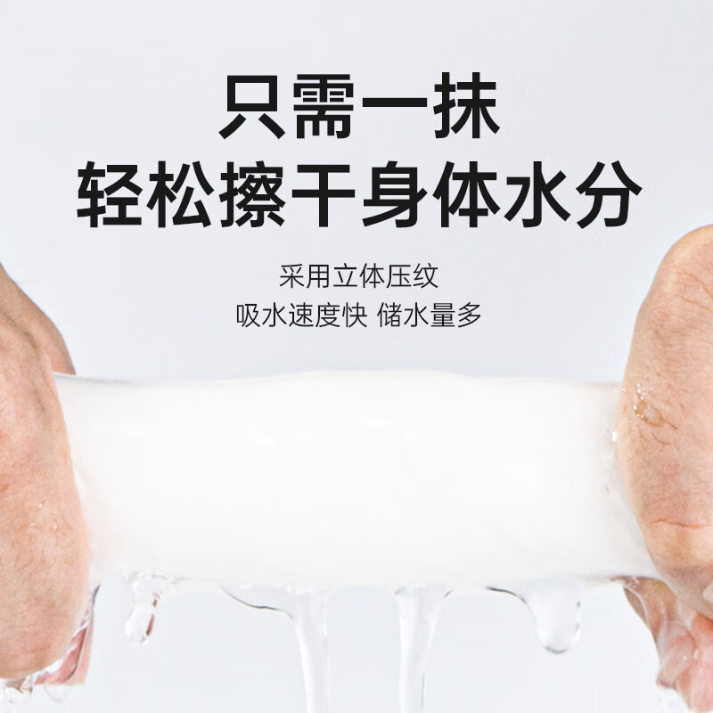 蓝漂浴巾加厚大号一次性洗脸巾便携旅行非压缩浴巾4包装高清大图