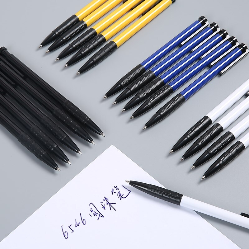 得力 6546 0.7mm 蓝色 按动圆珠笔 12支/盒(一盒装)高清大图