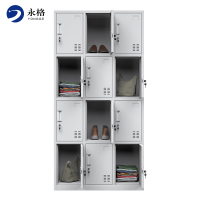 永格办公室钢制文件柜凭证抽屉资料柜档案员工更衣柜带锁矮柜储物柜子十二门更衣柜