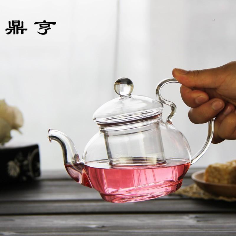 鼎亨玻璃茶壶耐热套装泡茶壶内胆过滤防盖设计风采花茶壶花茶茶