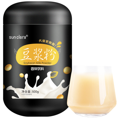 SUN CLARA养生豆浆粉冲泡营养早餐速溶原味黄豆豆浆500g