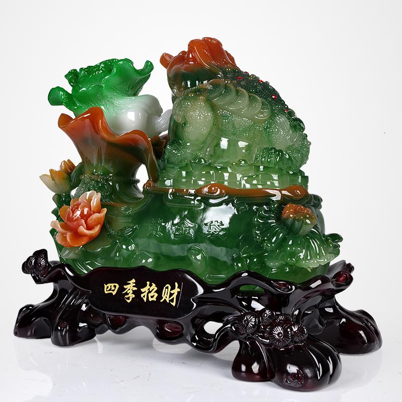 美帮汇金蟾摆件大号貔貅玉白菜工艺品店铺开业礼品开店送礼高清大图