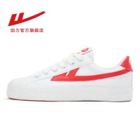 回力(Warrior)90周年纪念白色休闲鞋女鞋回力帆布鞋男篮球运动训练鞋WB-90