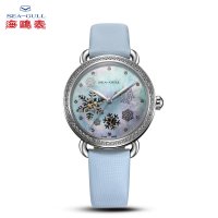 海鸥表(SEAGULL)海鸥手表时尚潮流镂空钻点女表自动 机械表 休闲女表6029LK